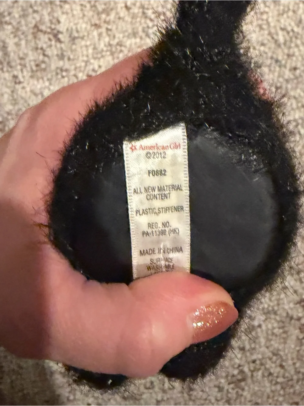 American girl doll cat licorice black  & White Plush Cat Toy
